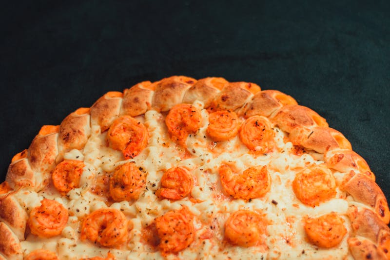 Four cheese pizza with parmesan and gorgonzola