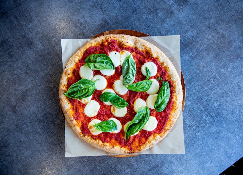 Truffle and wild mushroom gourmet pizza